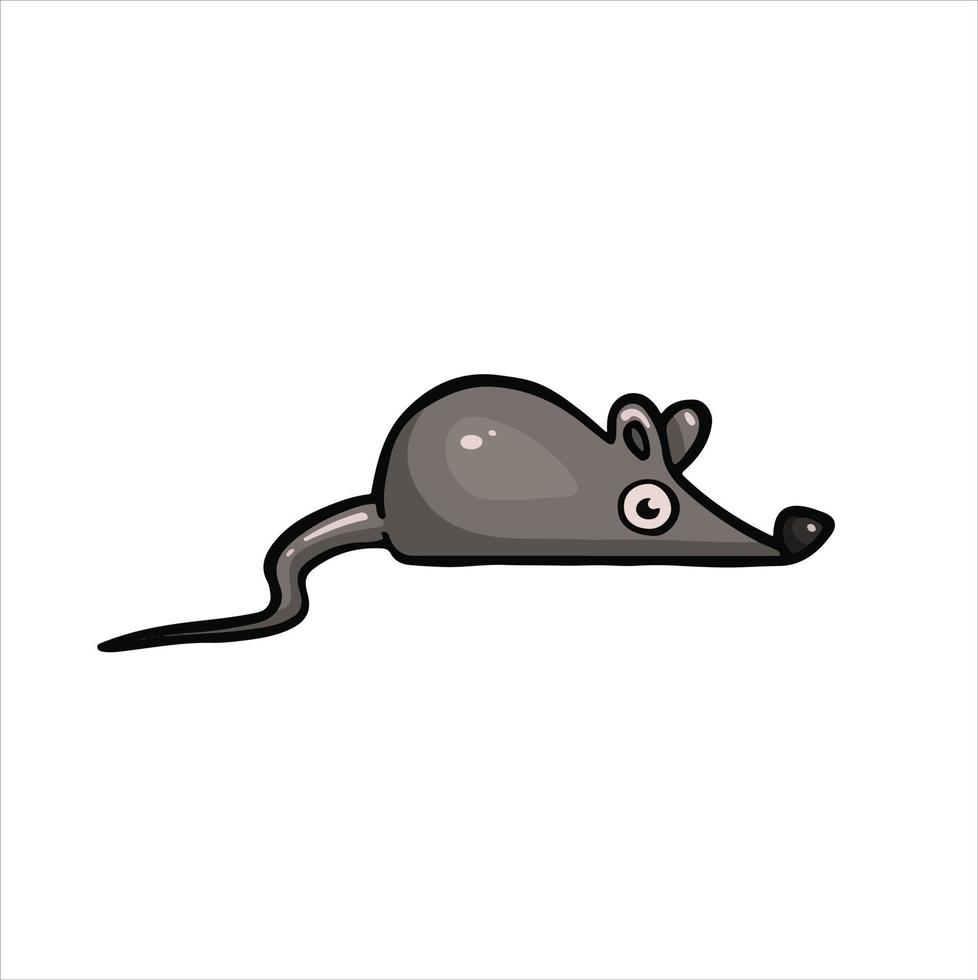 dibujos animados de colores ratón rata vector