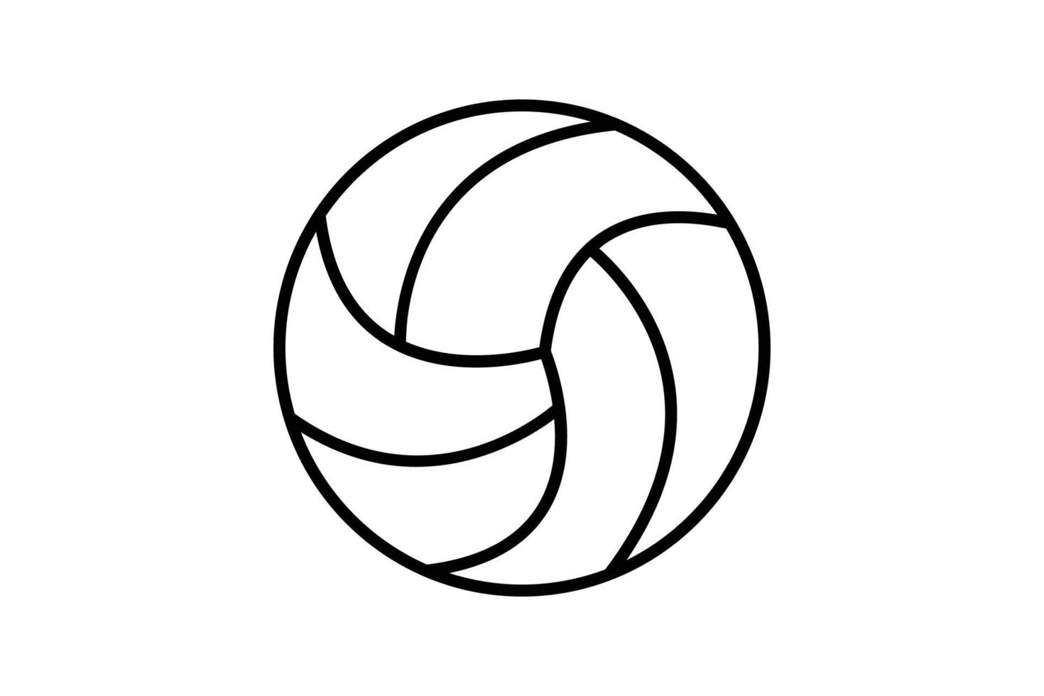Volleyball icon illustration. icon related to sport. outline icon style. Simple vector design editable