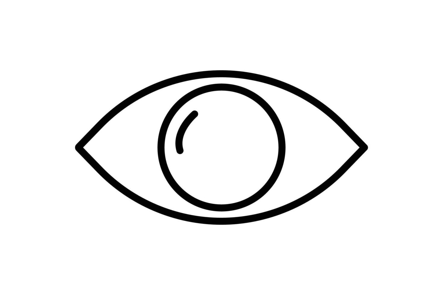 ojo icono ilustración. icono relacionado a humano Organo. línea icono estilo. sencillo vector diseño editable