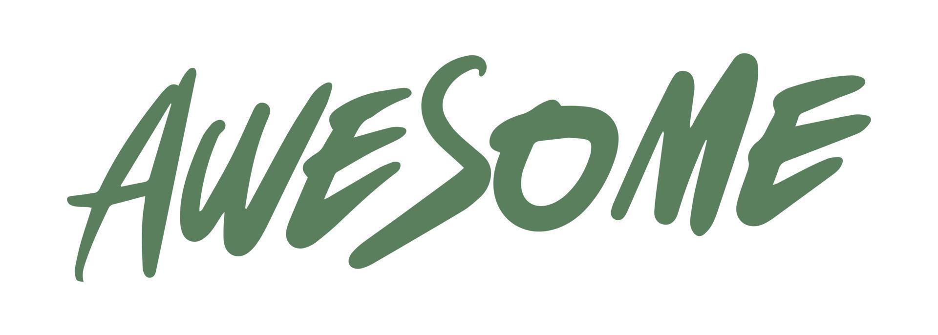 awesome text for minimalist design vector