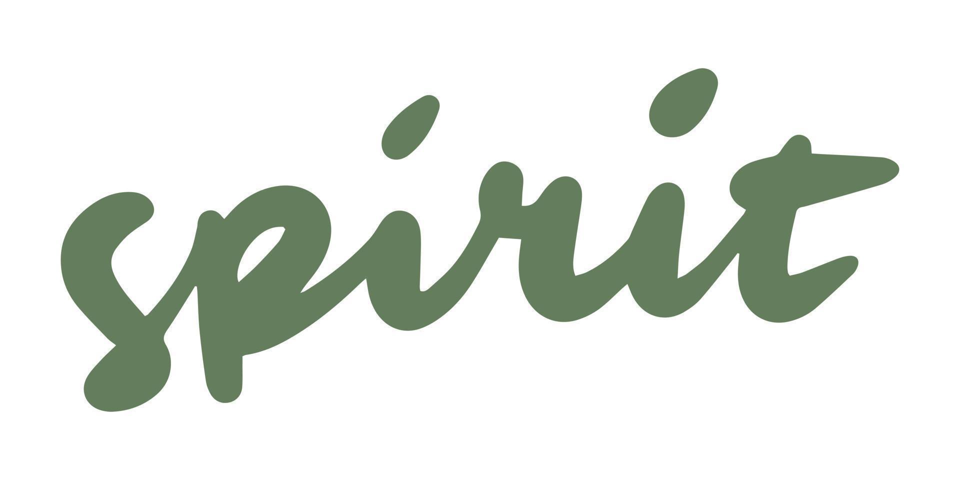 green spirit text effect element vector