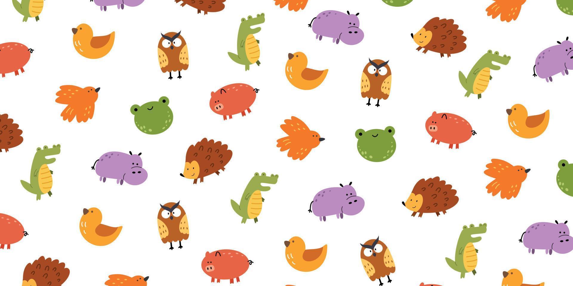 Cute animal pattern for background and wallpaper vector