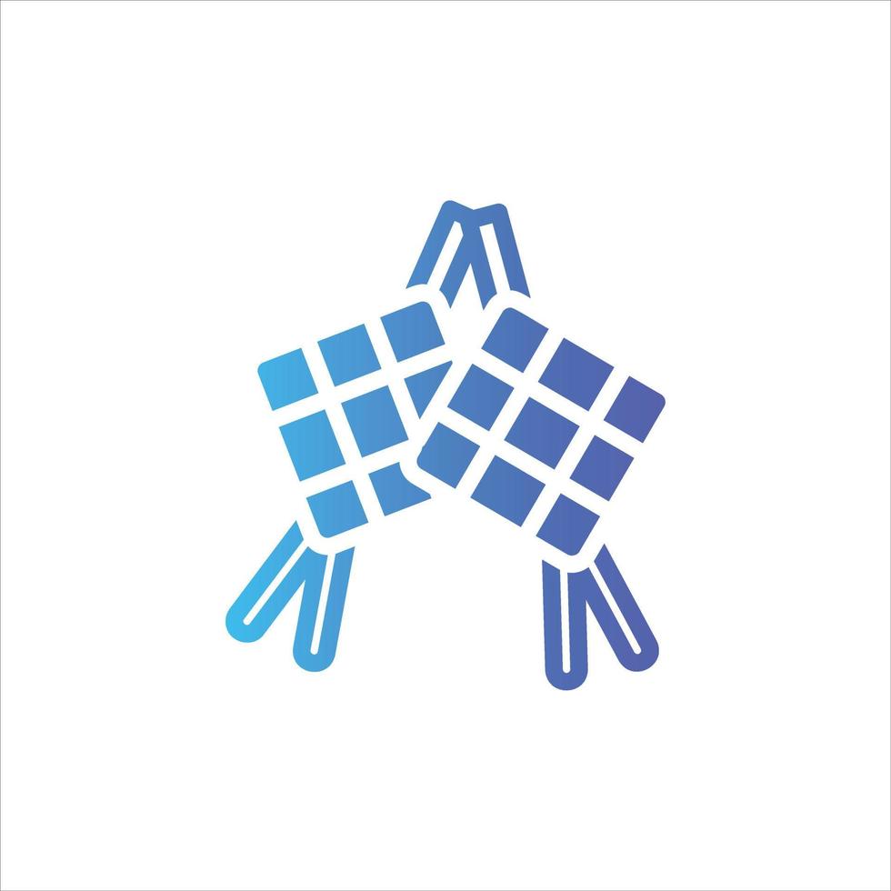 ketupat icon with isolated vektor and transparent background vector