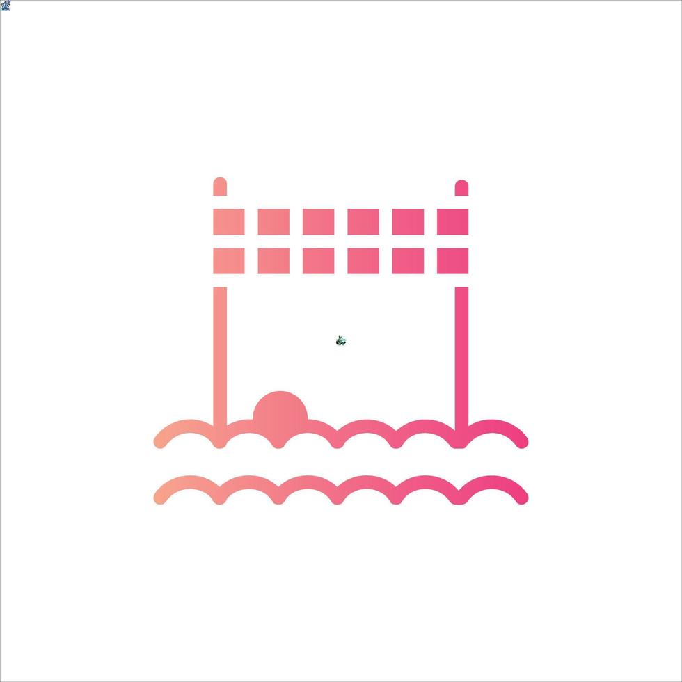 playa vóleibol icono con aislado vektor y transparente antecedentes vector