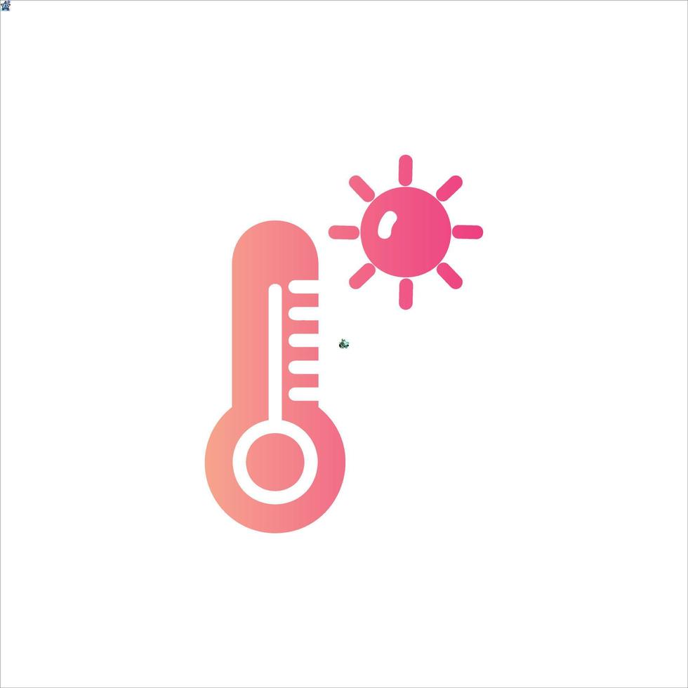 thermometer icon with isolated vektor and transparent background vector