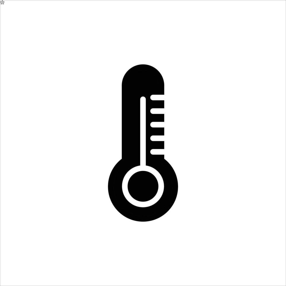 thermometer icon with isolated vektor and transparent background vector