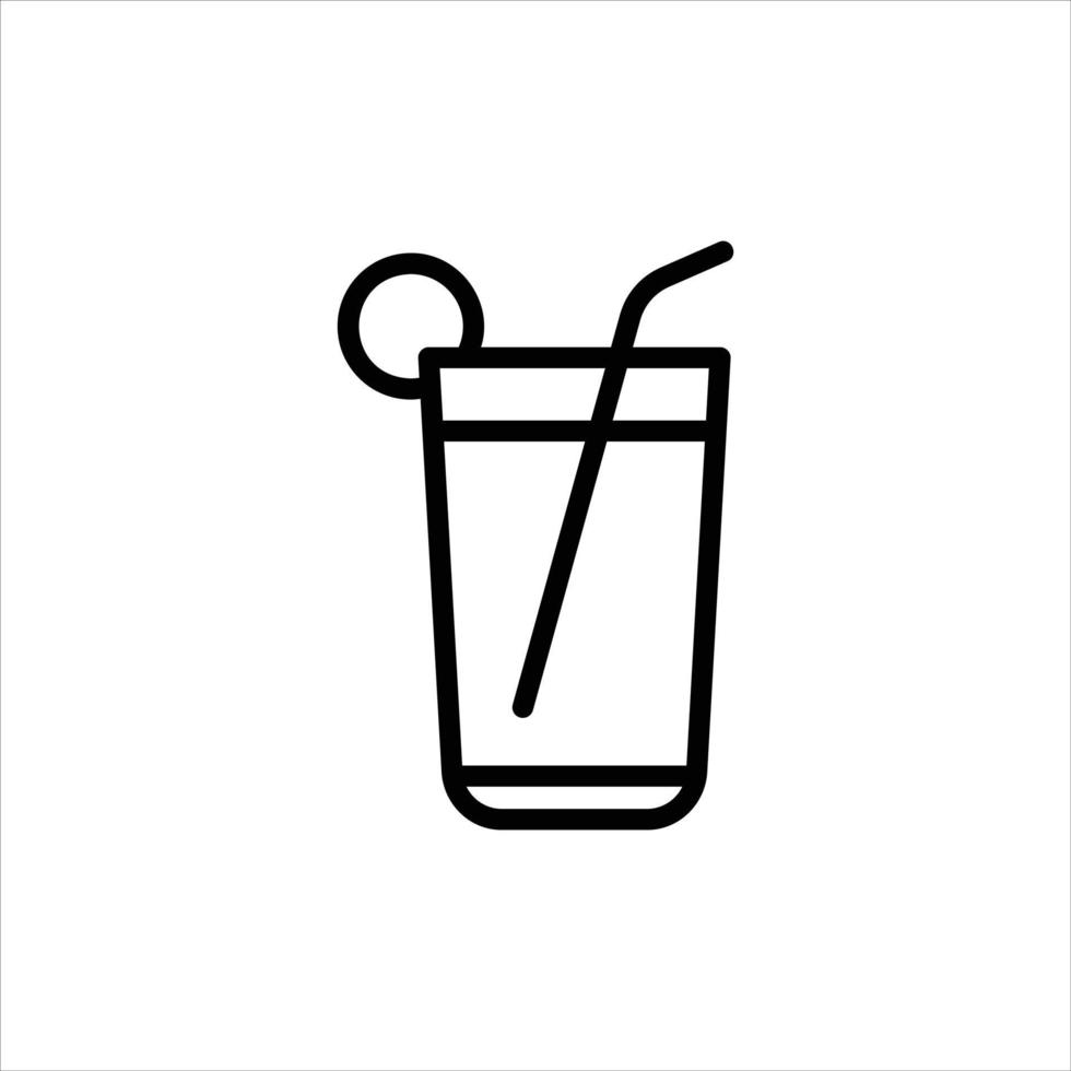 cocktail drink icon with isolated vektor and transparent background vector