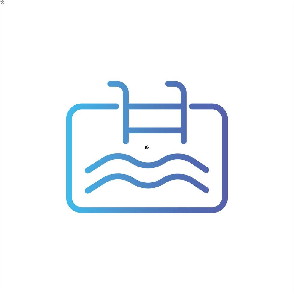 swimming icon with isolated vektor and transparent background vector