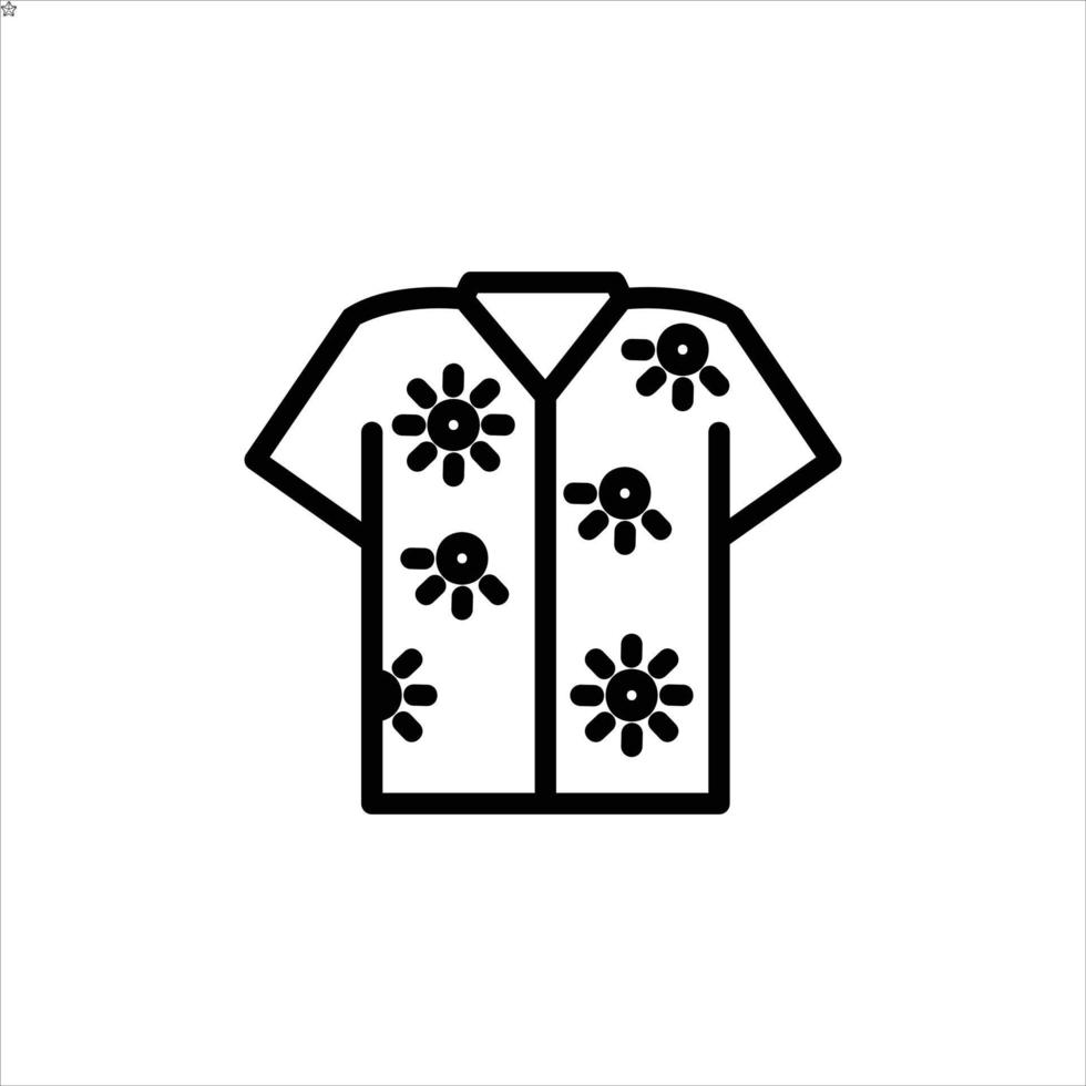 shirt icon with isolated vektor and transparent background vector