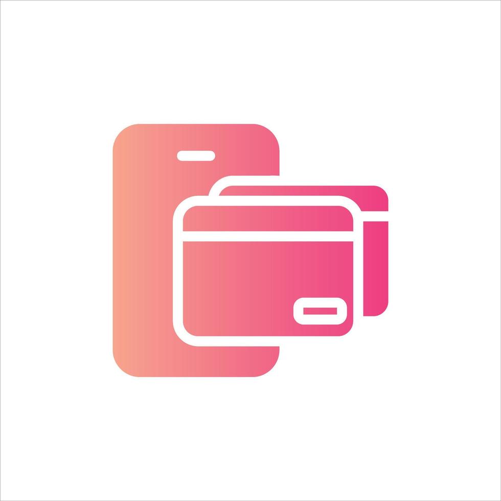 mobile payment icon with isolated vektor and transparent background vector