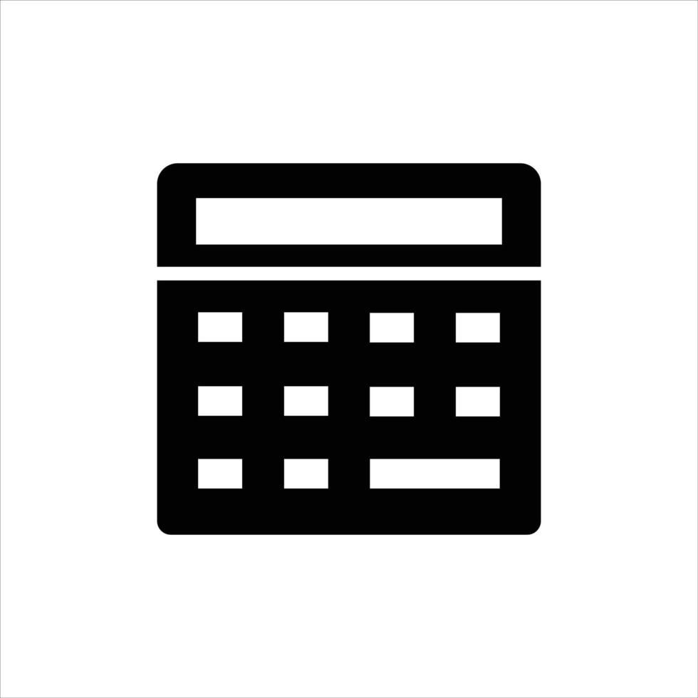 calculator icon with isolated vektor and transparent background vector