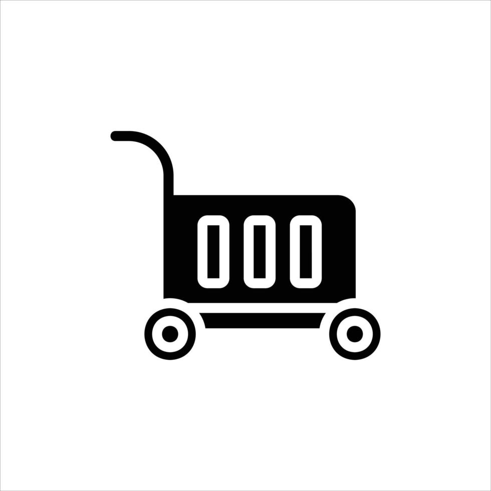 shopping cart icon with isolated vektor and transparent background vector