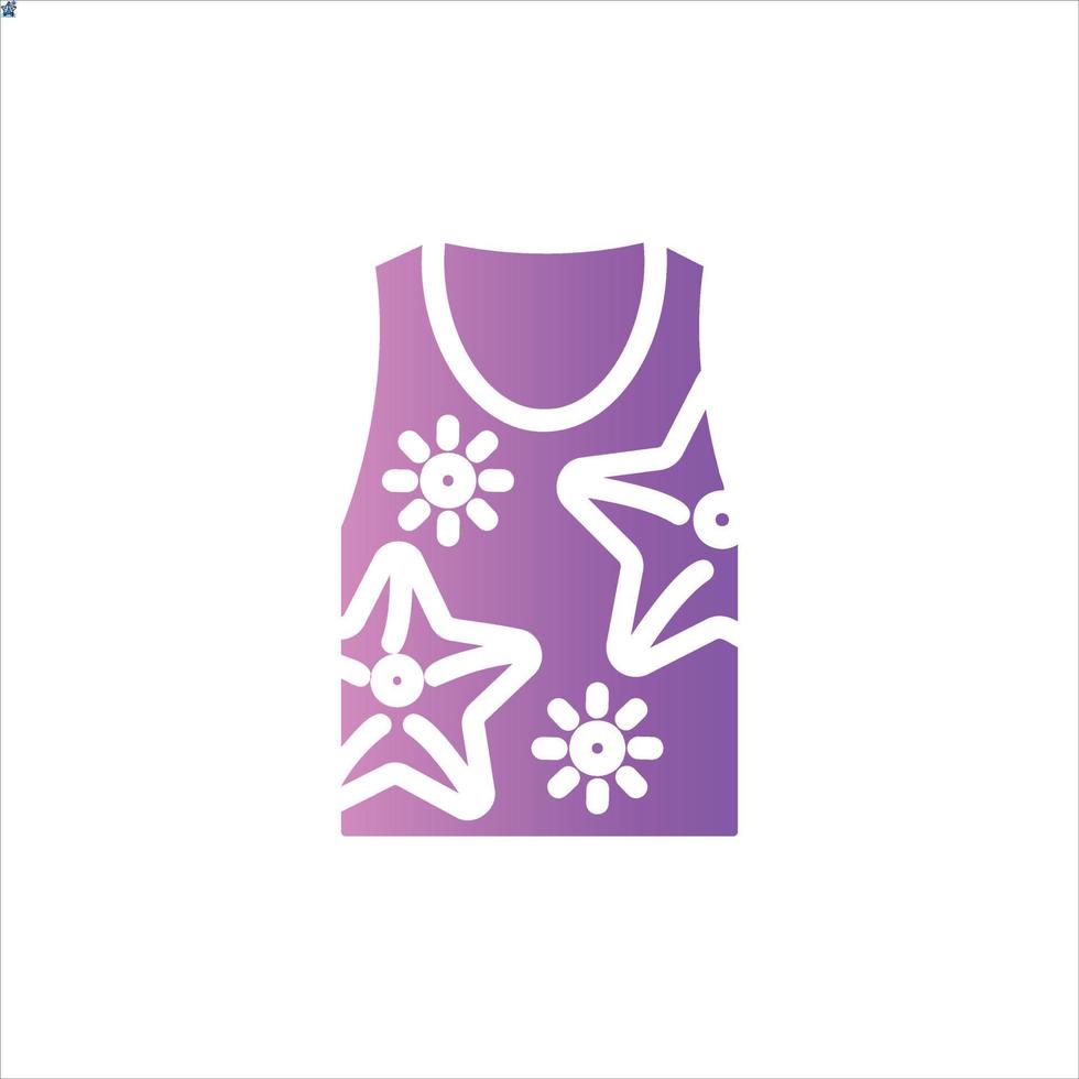 tanktop icon with isolated vektor and transparent background vector