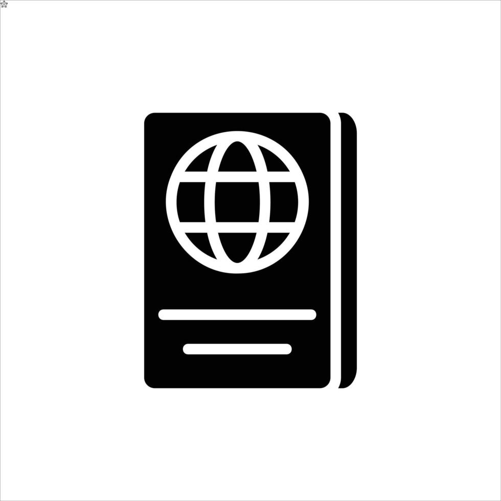 passport icon with isolated vektor and transparent background vector