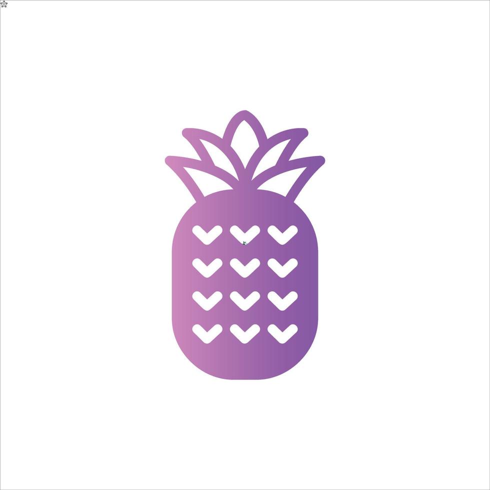 pineapple icon with isolated vektor and transparent background vector