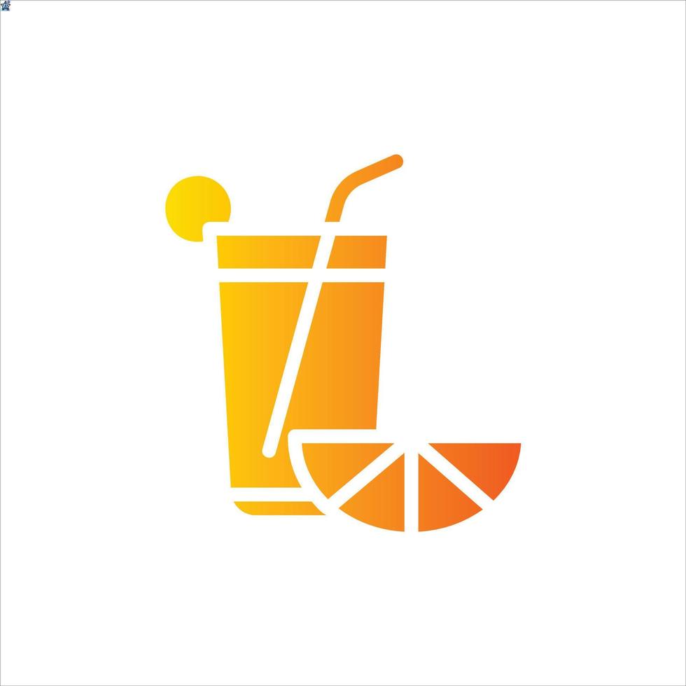 orange juice icon with isolated vektor and transparent background vector