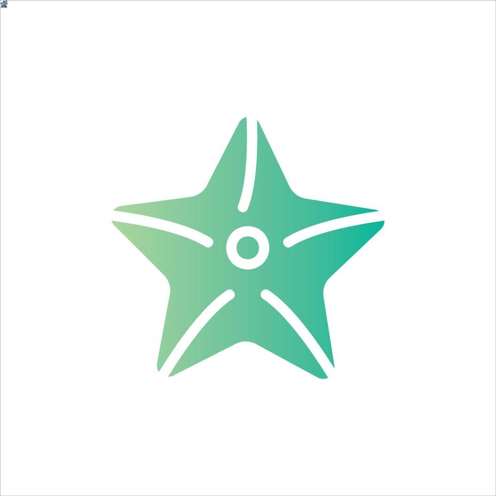 sea star icon with isolated vektor and transparent background vector