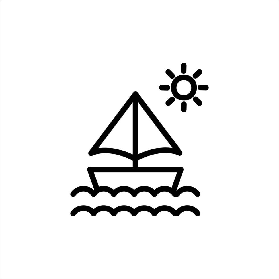 sailing icon with isolated vektor and transparent background vector