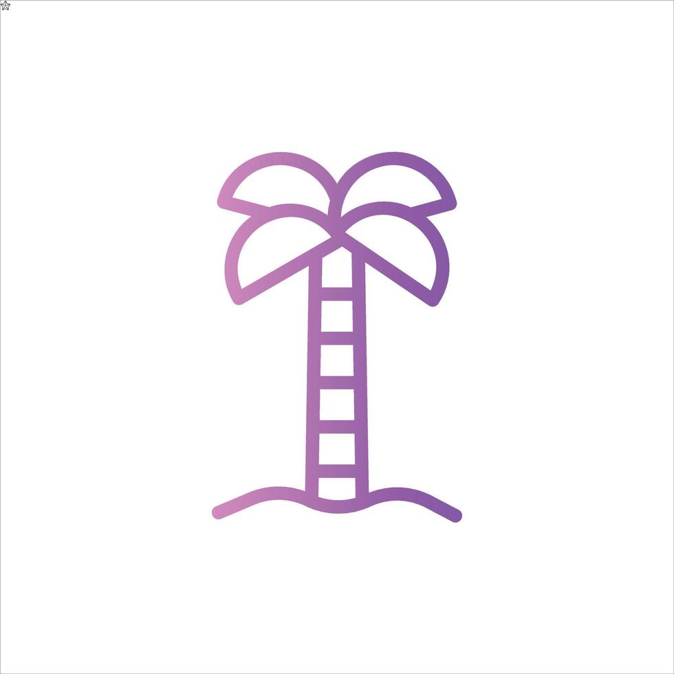 palm icon with isolated vektor and transparent background vector