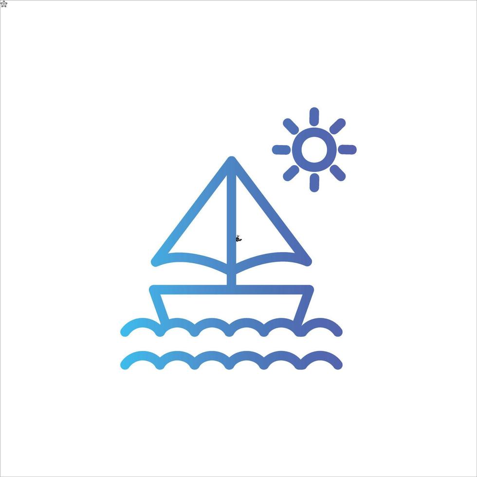 sailing icon with isolated vektor and transparent background vector