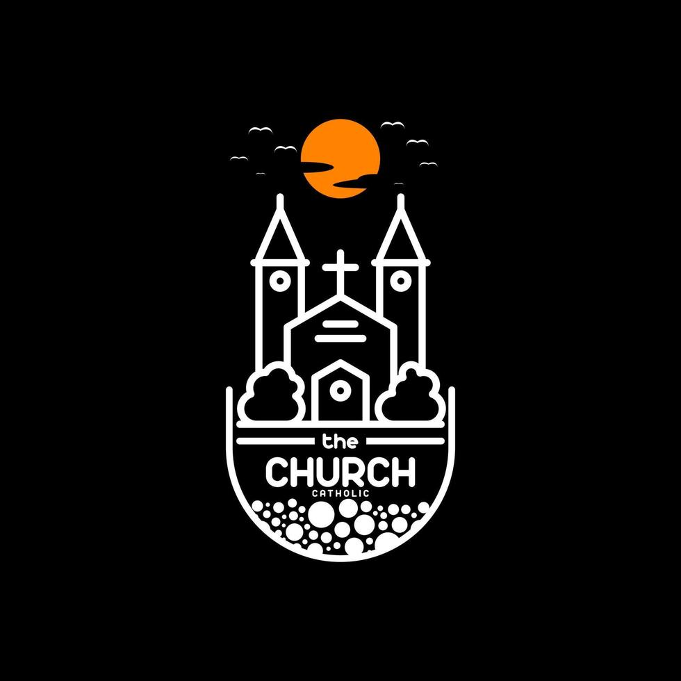 retro Iglesia logo vector