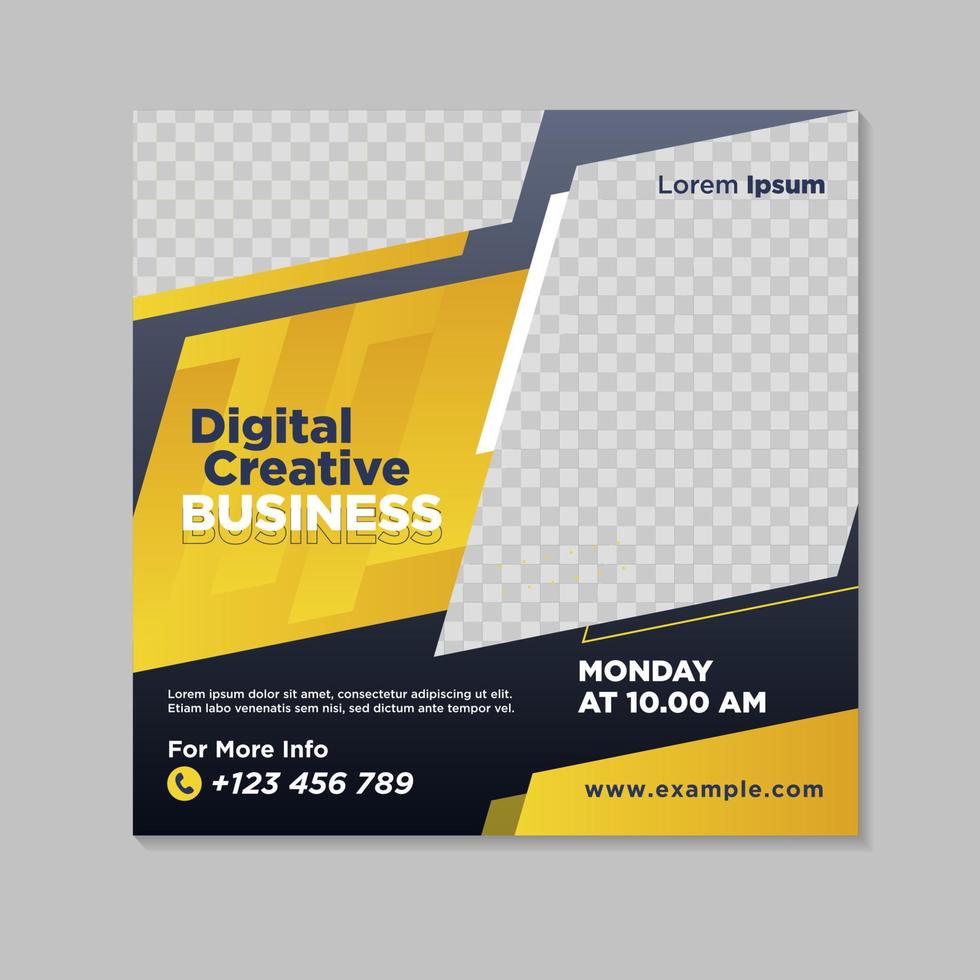 Corporate social media banner template vector