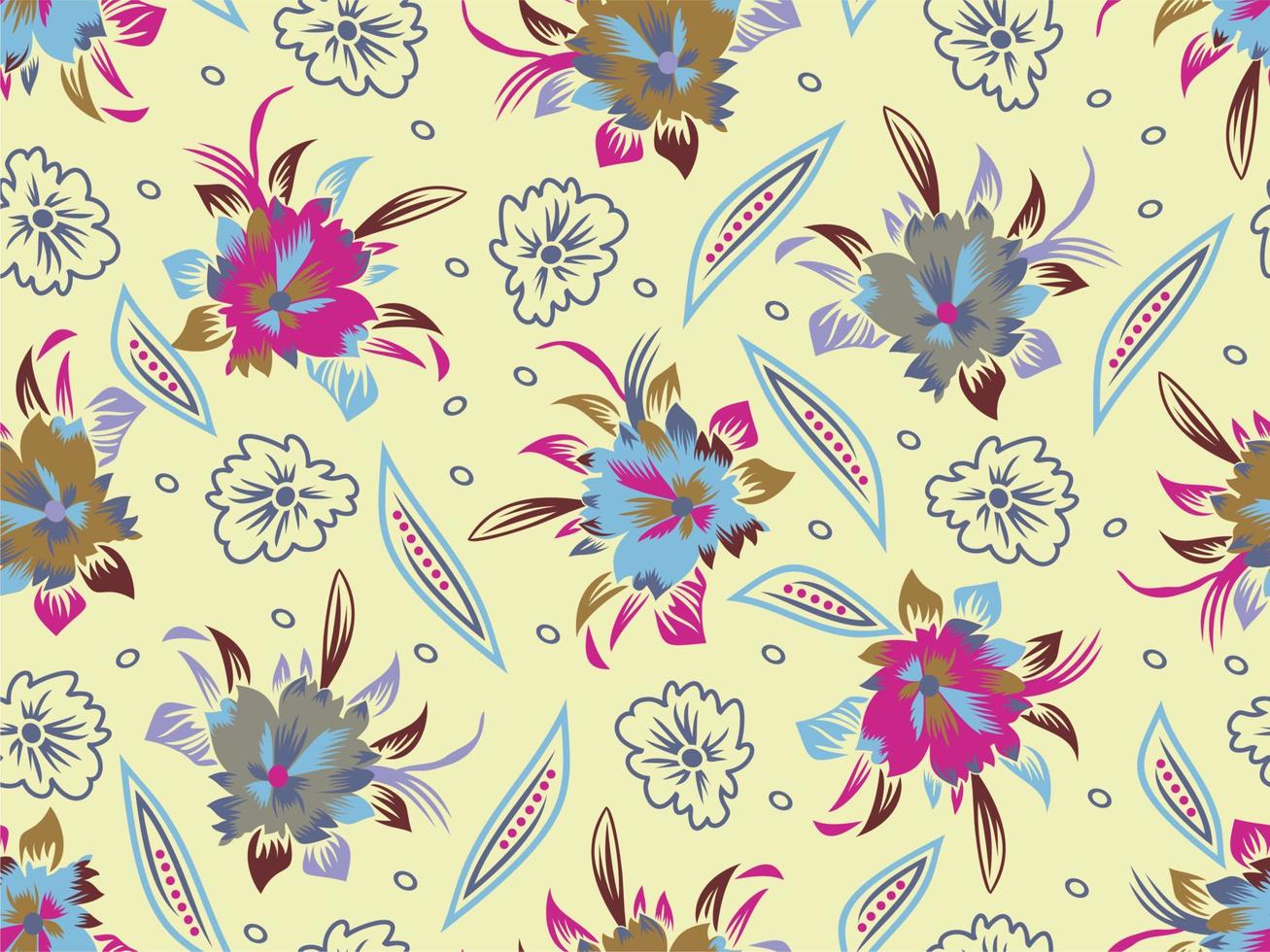 Floral Design. Seamless Pattern. Textile Background vector