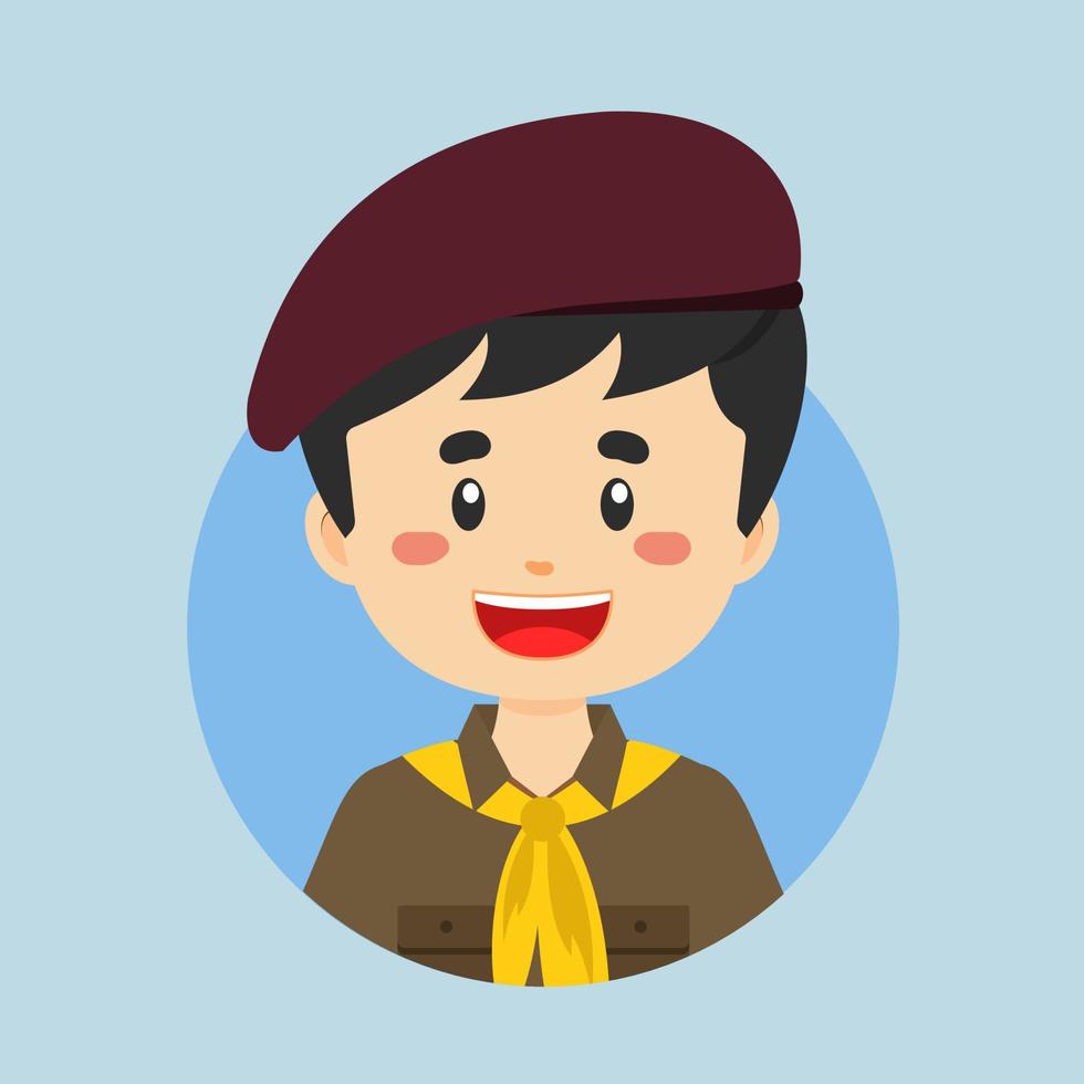 avatar de un Tailandia colegio personaje vector