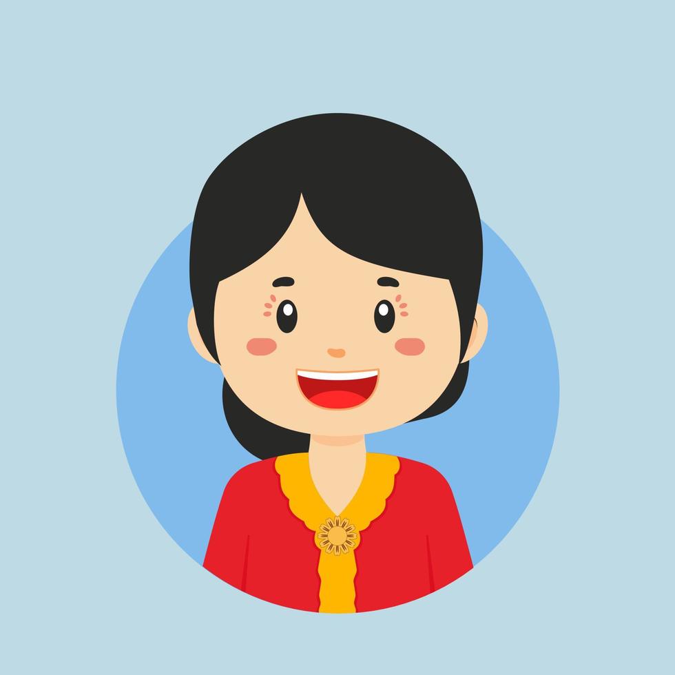 avatar de un este Java indonesio personaje vector