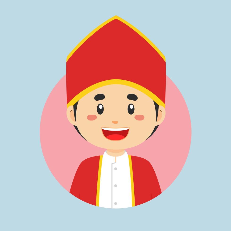 avatar de un maluku indonesio personaje vector