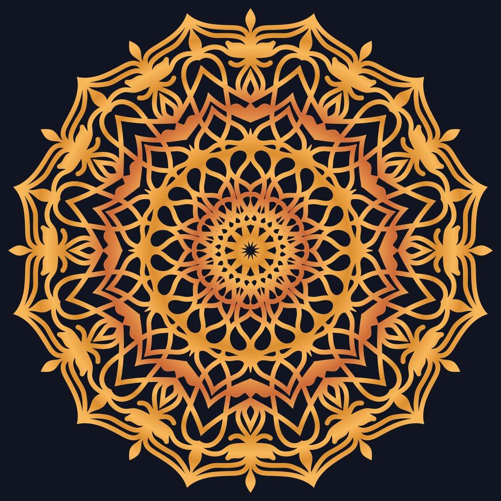Decorative elements luxury ornament pattern gradient mandala design vector
