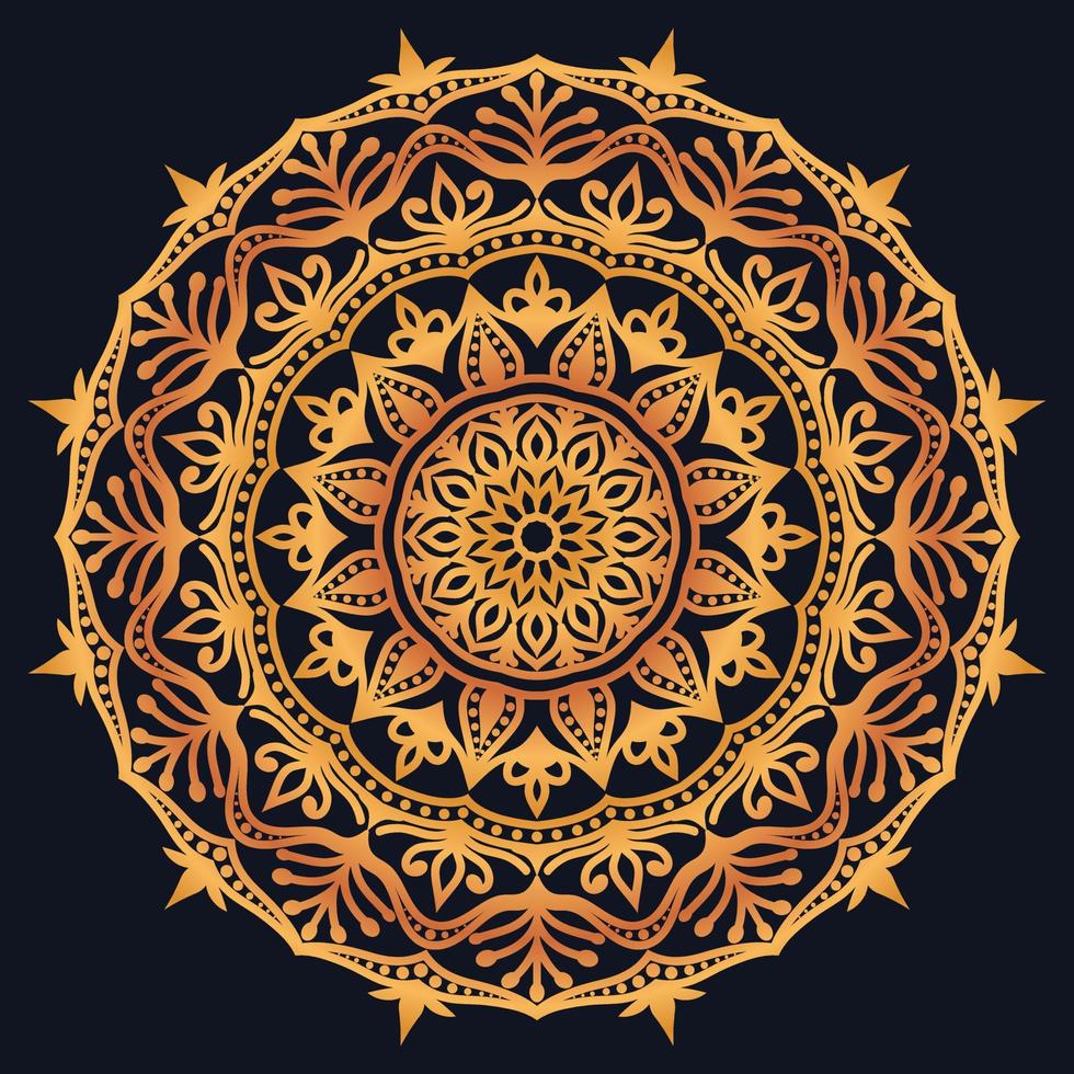 Decorative elements luxury ornament pattern gradient mandala design vector