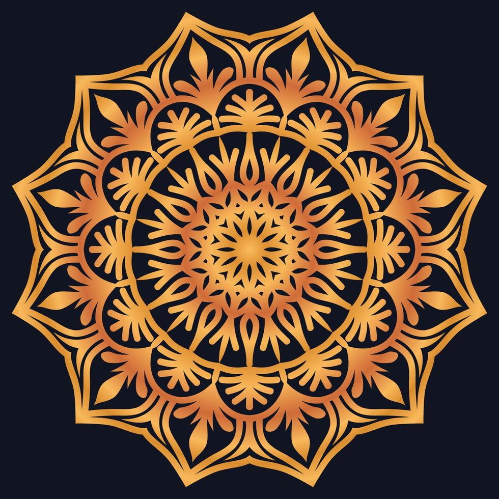 Decorative elements luxury ornament pattern gradient mandala design vector