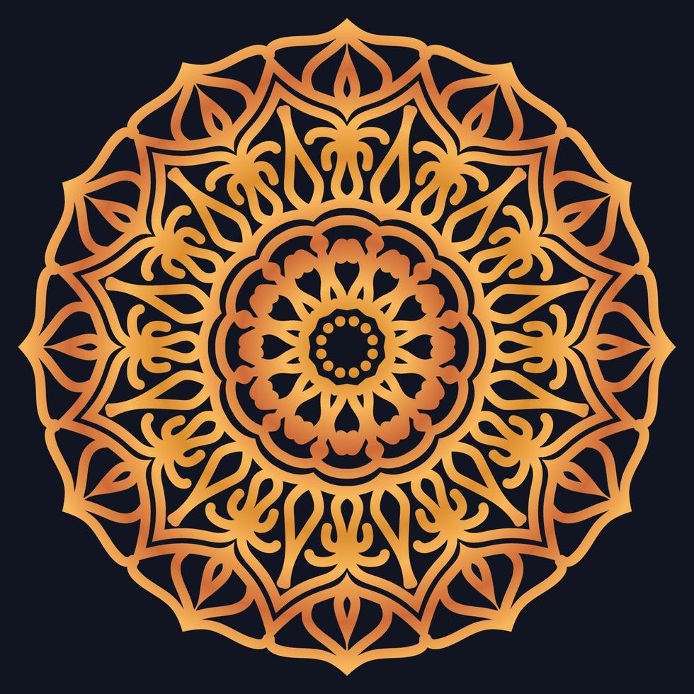 Decorative elements luxury ornament pattern gradient mandala design vector