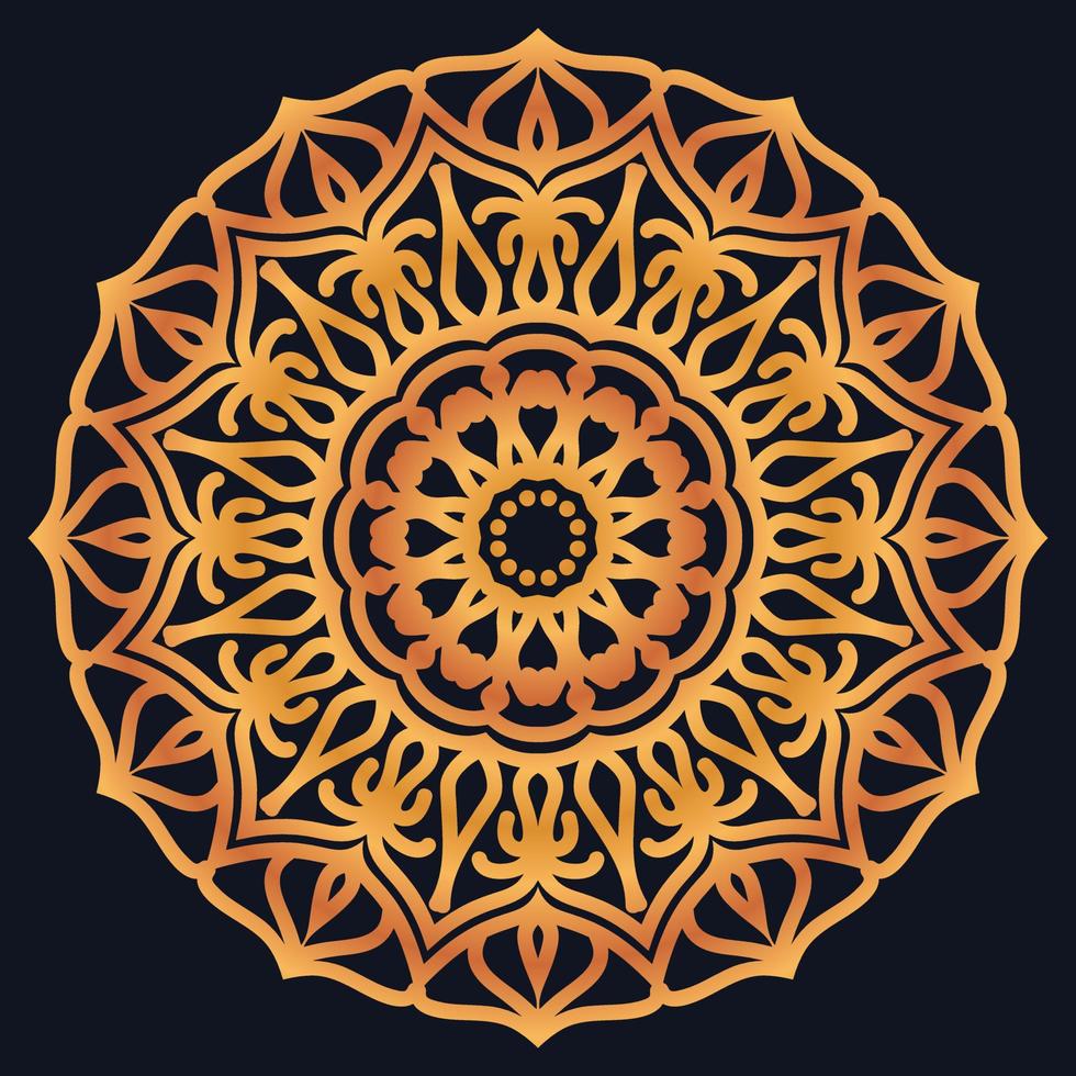 Decorative elements luxury ornament pattern gradient mandala design vector