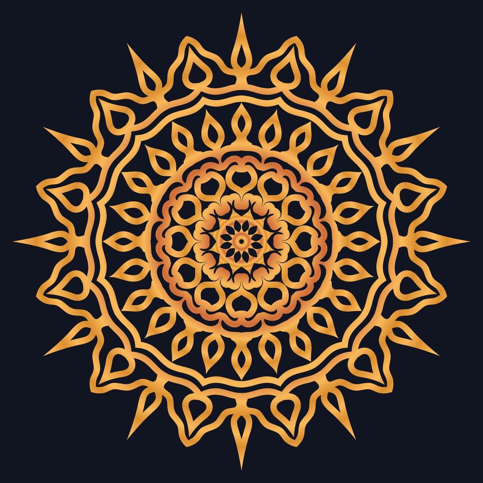 Decorative elements luxury ornament pattern gradient mandala design vector