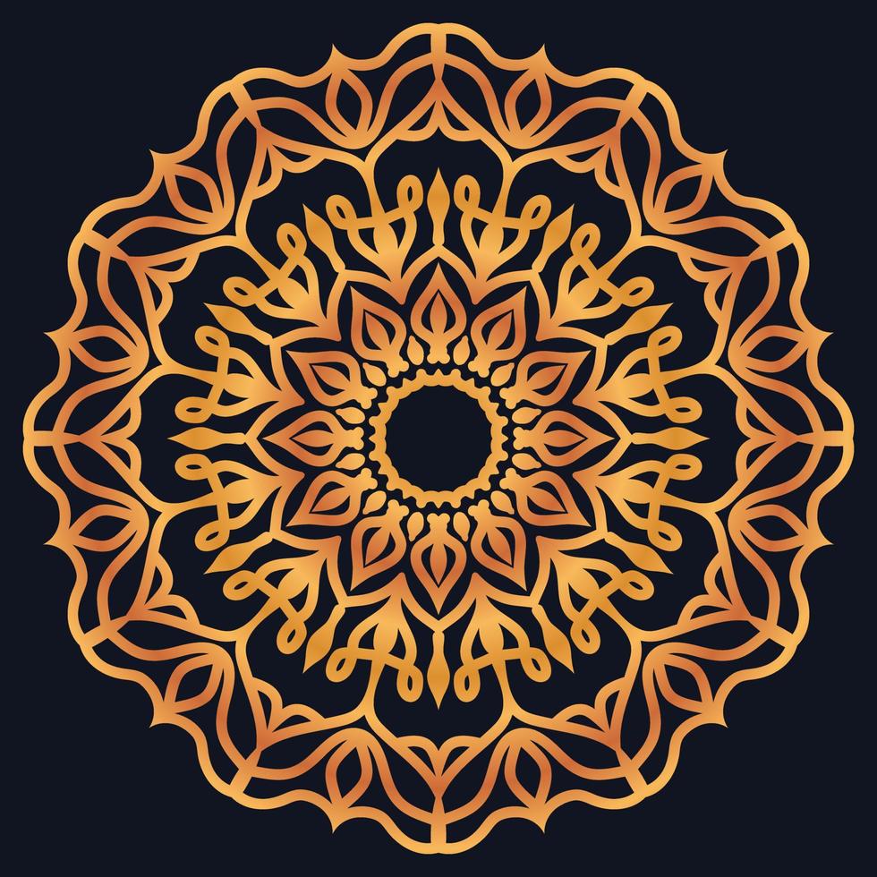 Decorative elements luxury ornament pattern gradient mandala design vector