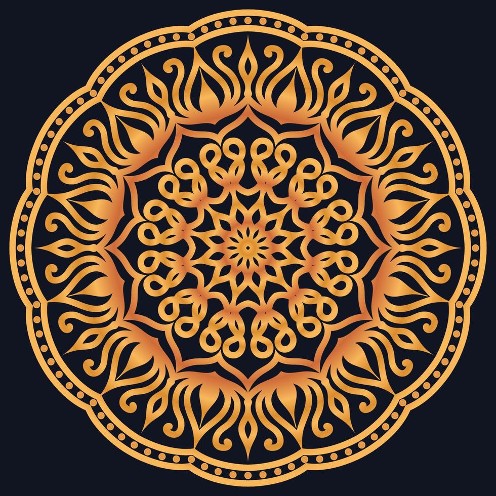 Decorative elements luxury ornament pattern gradient mandala design vector