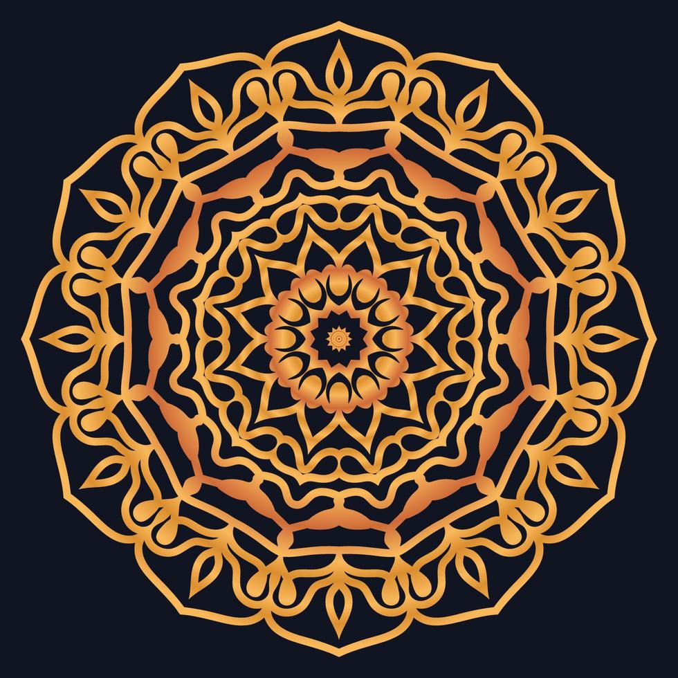 Decorative elements luxury ornament pattern gradient mandala design vector