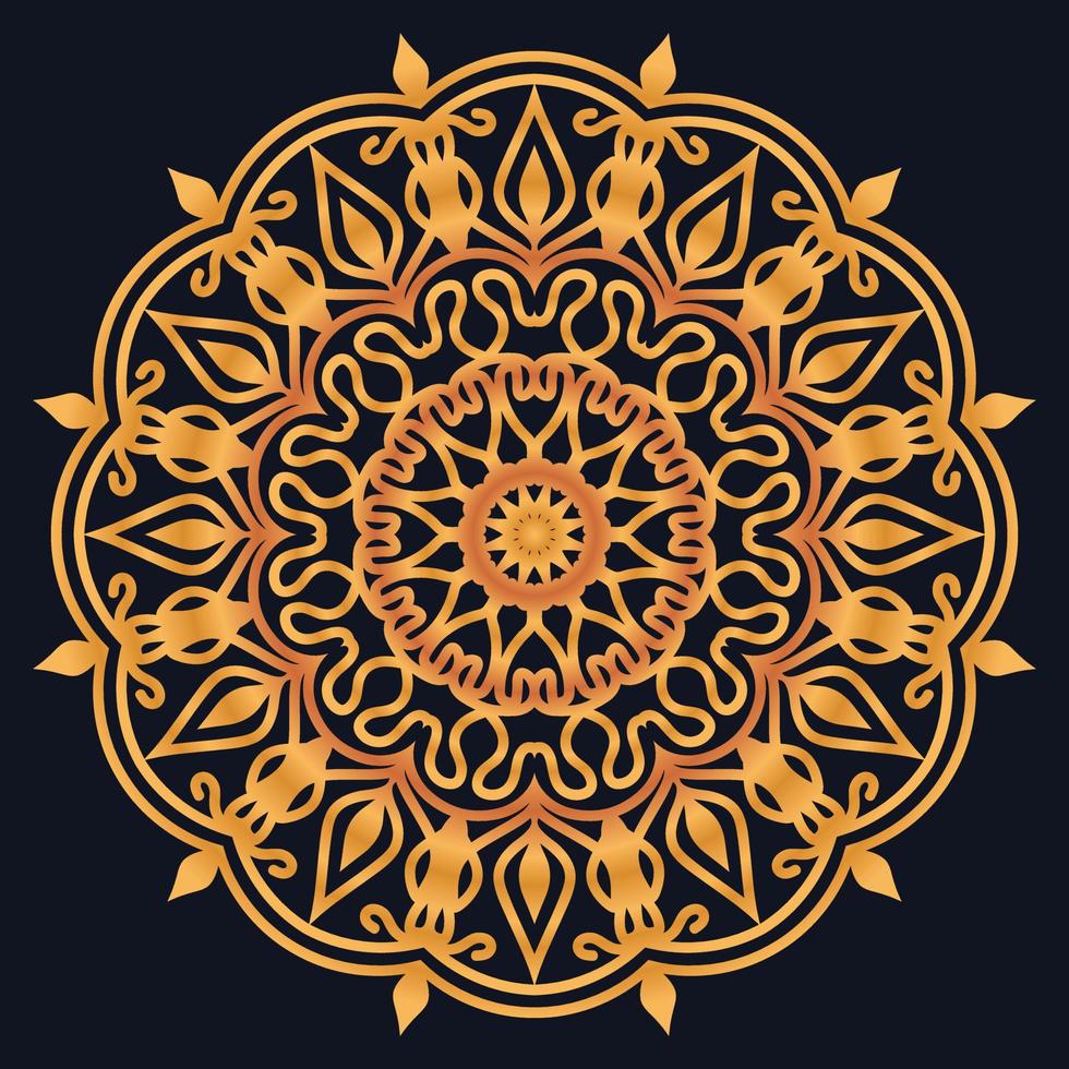 Decorative elements luxury ornament pattern gradient mandala design vector