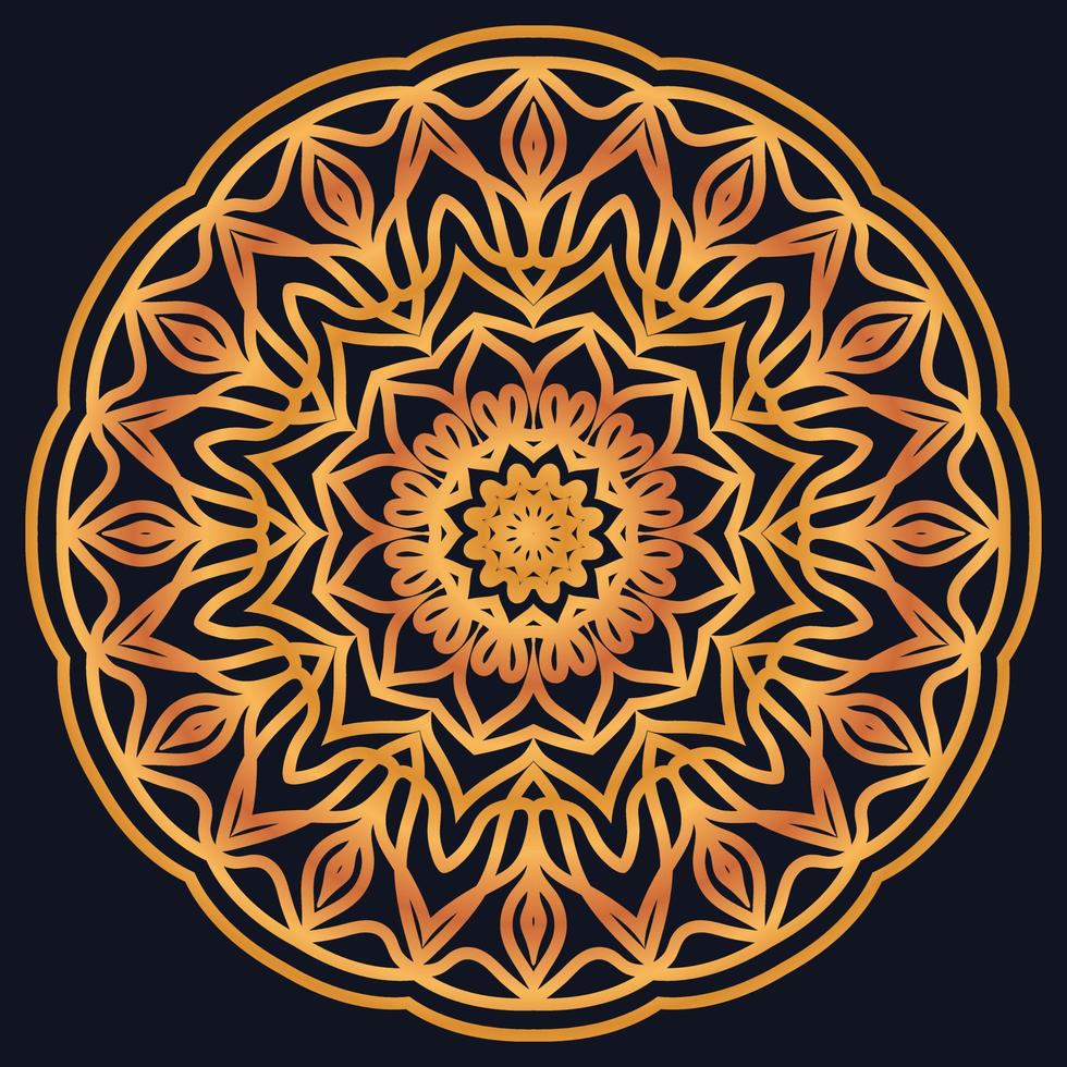 Decorative elements luxury ornament pattern gradient mandala design vector