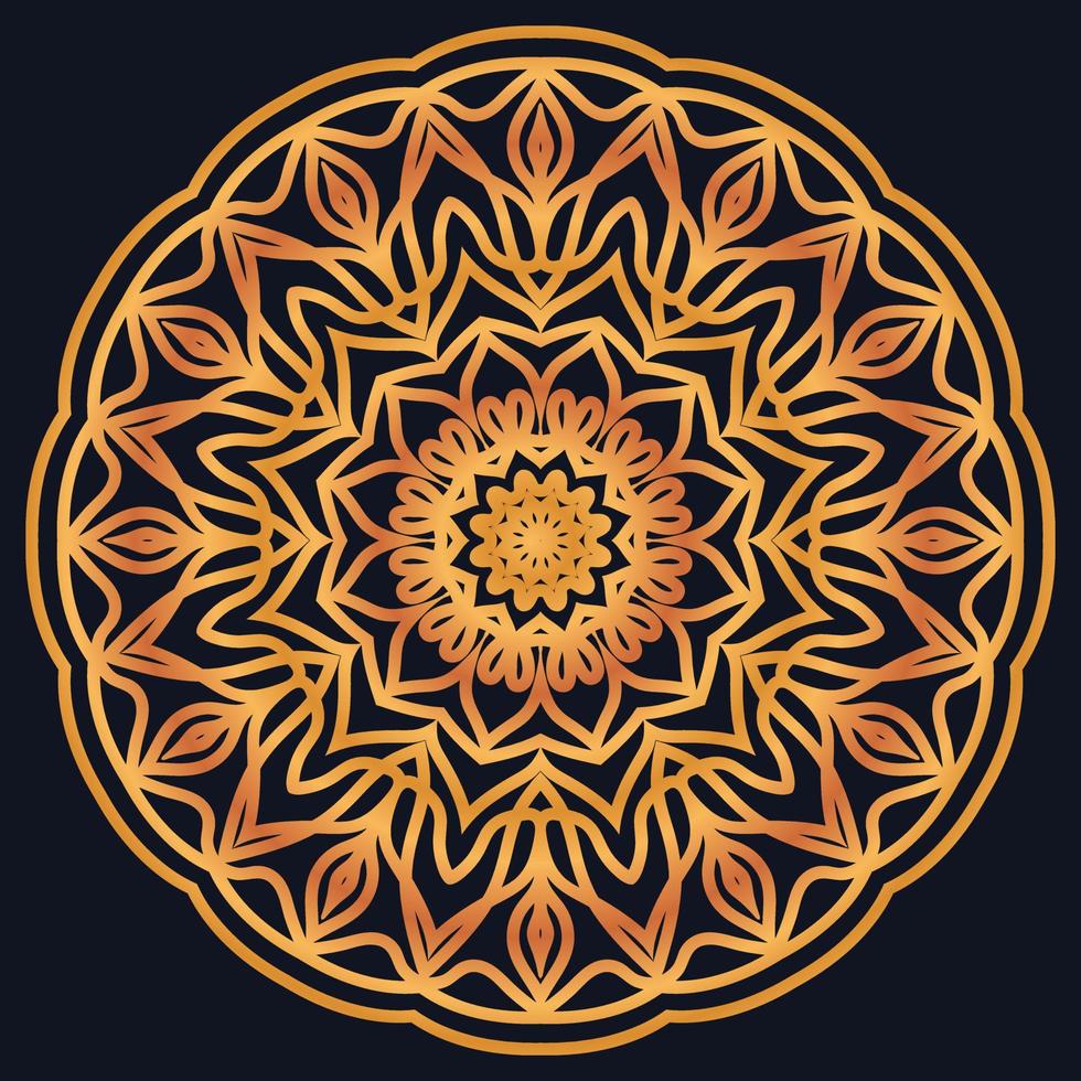 Decorative elements luxury ornament pattern gradient mandala design vector