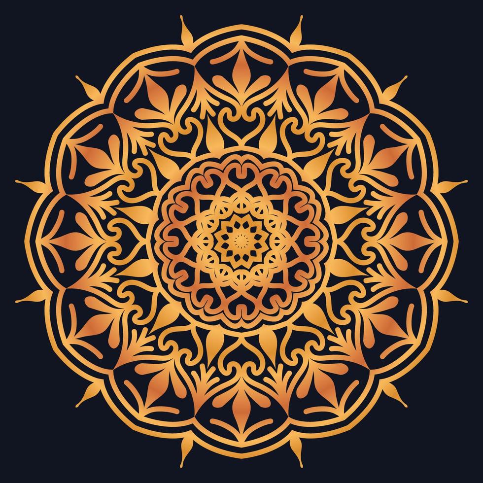 Decorative elements luxury ornament pattern gradient mandala design vector
