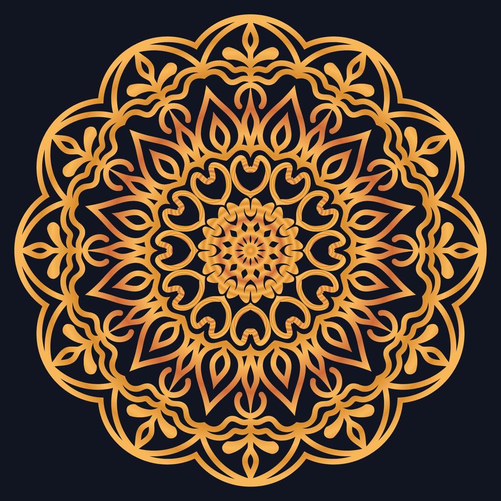Decorative elements luxury ornament pattern gradient mandala design vector