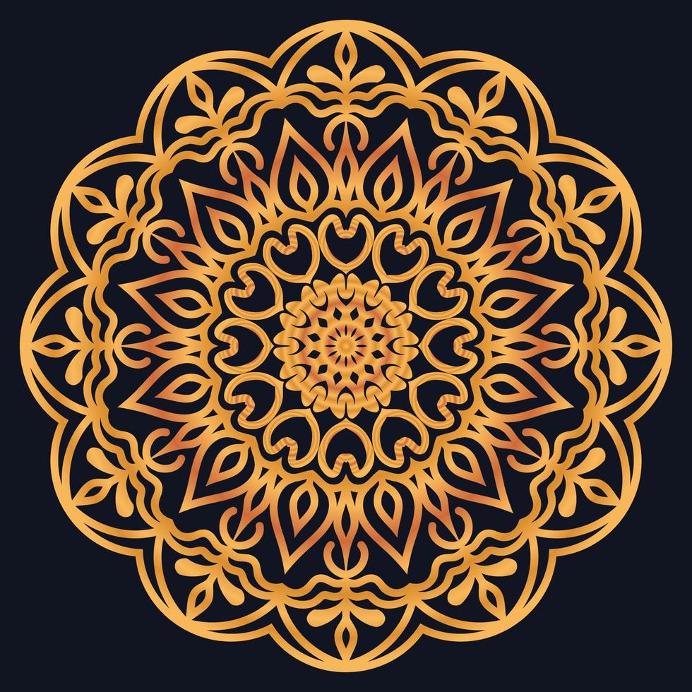 Decorative elements luxury ornament pattern gradient mandala design vector