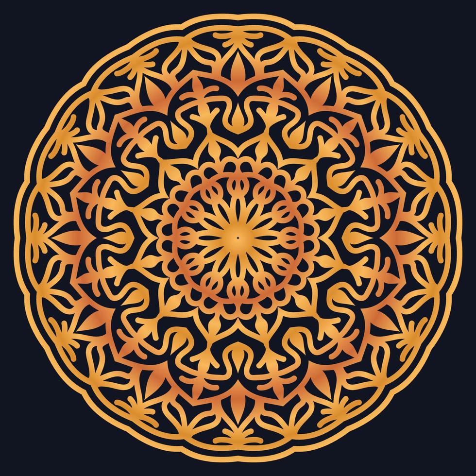 Decorative elements luxury ornament pattern gradient mandala design vector