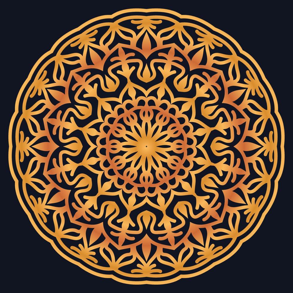 Decorative elements luxury ornament pattern gradient mandala design vector