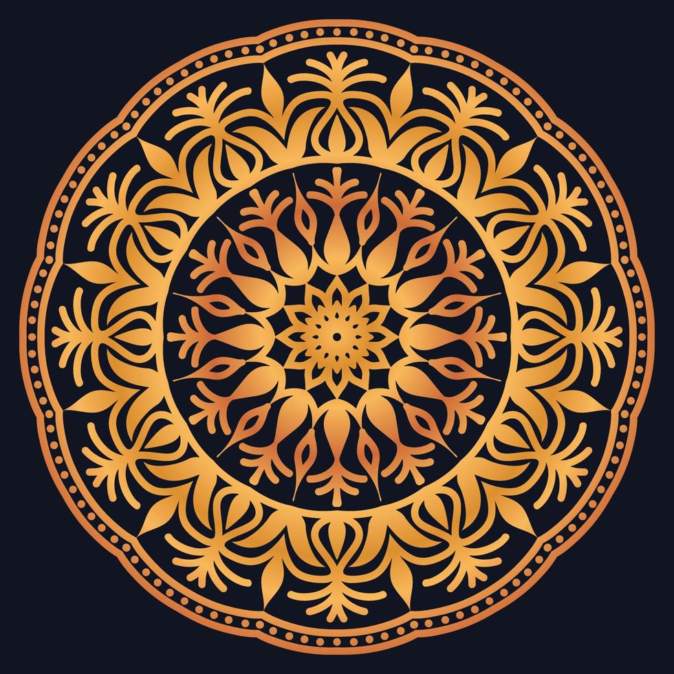 Decorative elements luxury ornament pattern gradient mandala design vector