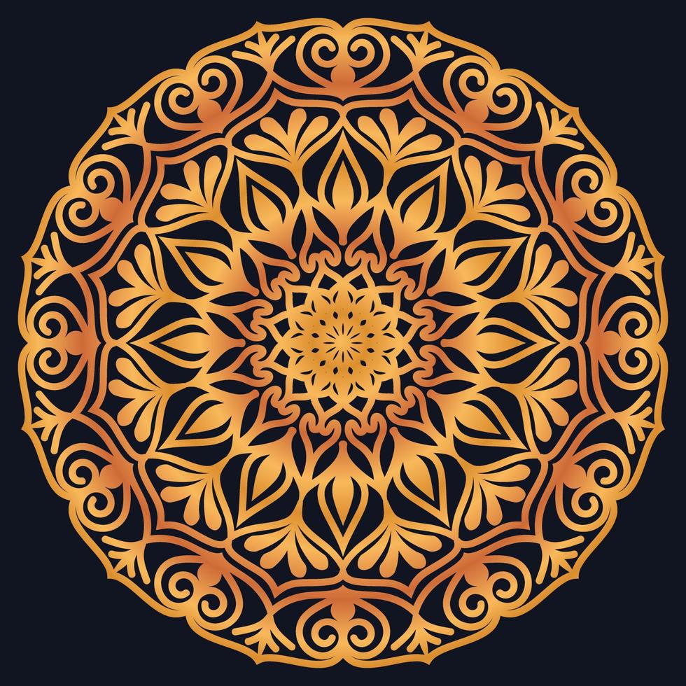 Decorative elements luxury ornament pattern gradient mandala design vector