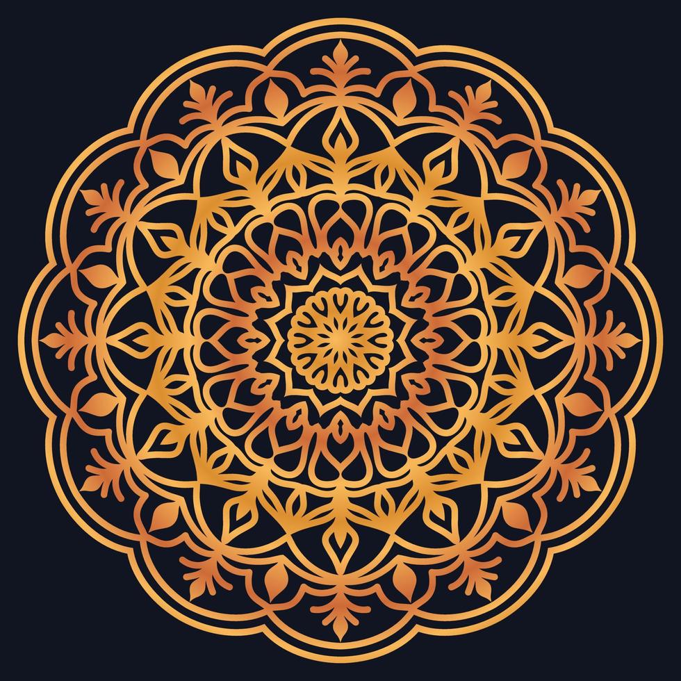 Decorative elements luxury ornament pattern gradient mandala design vector